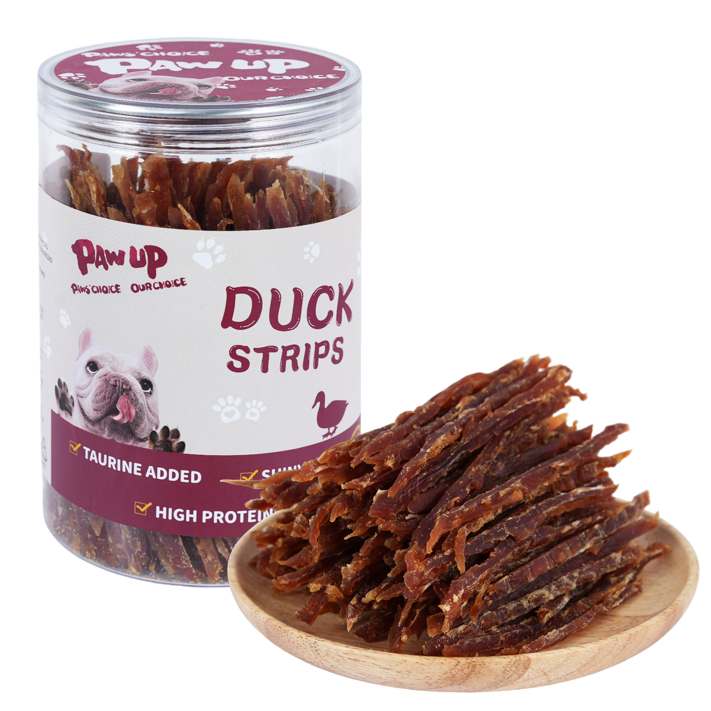 Duck Jerky Strips Dog Treats, Training Treats for Dogs w/Taurine, Low Fat, Natural Duck Jerky Cuts, 12.5 oz