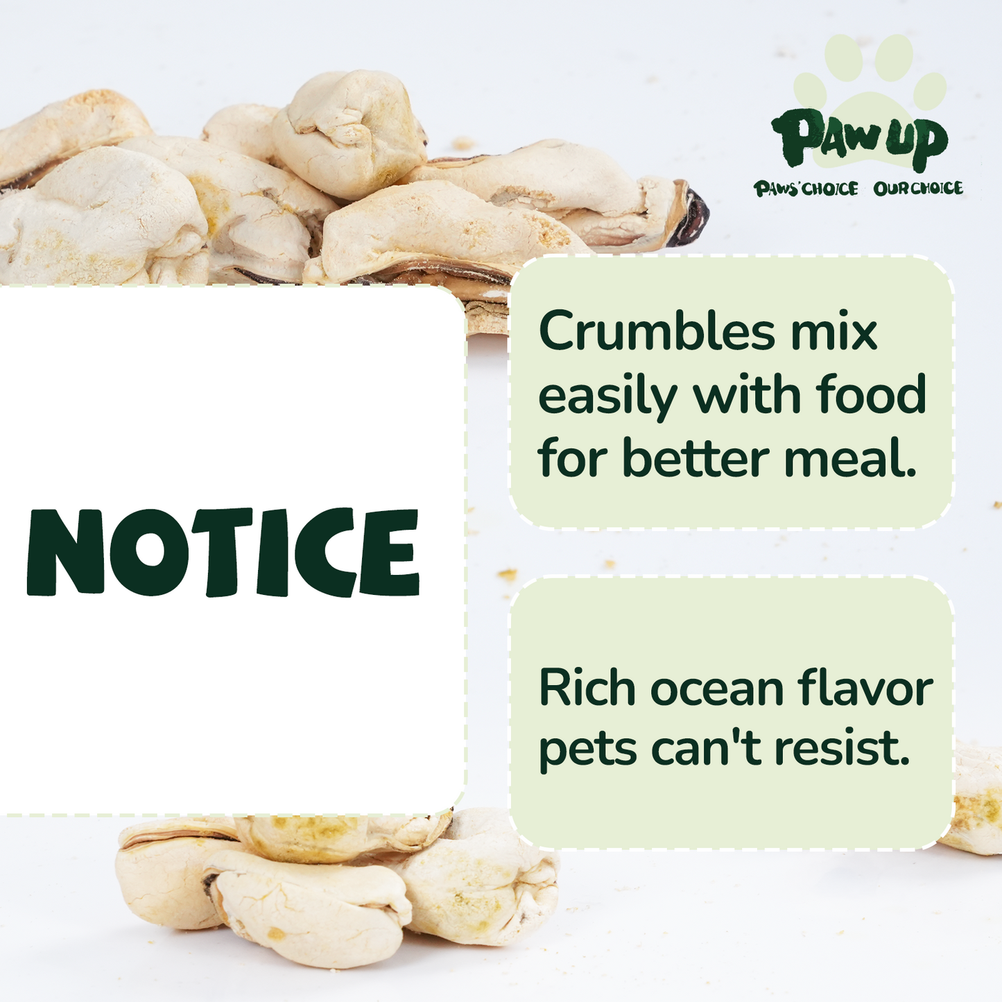 PAWUP Freeze Dried Green Lipped Mussels Dog Treats – Raw Single Ingredient Snacks for Joint & Hip Health, Rich in Omega-3, Grain Free, 3.5 oz