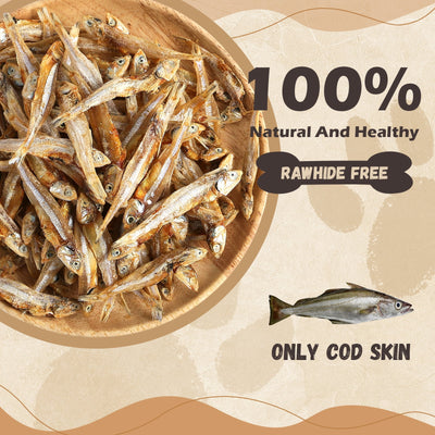 Whole Fish Dog Treats, Wild-Caught Small Fish Treat Chews, Rich in Omega3 and High in Protein, 5.2oz - Pawup