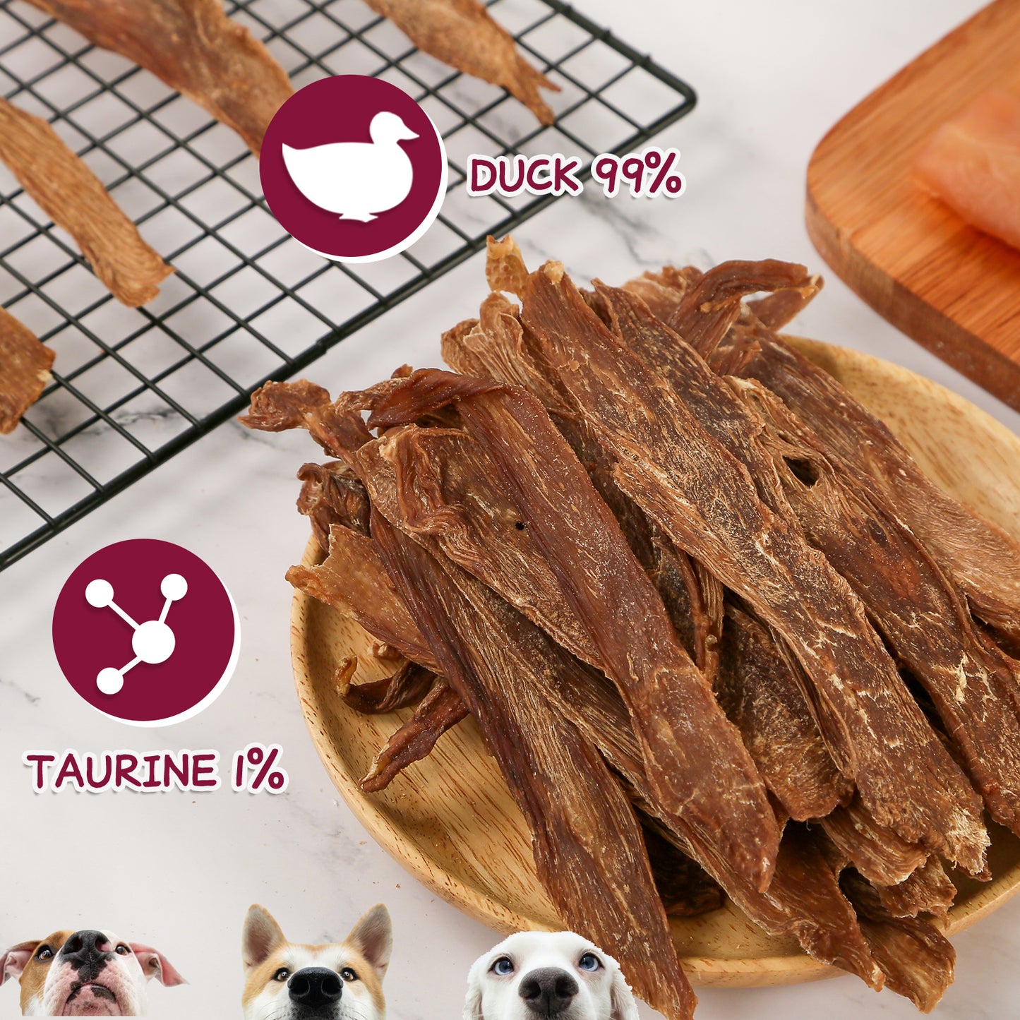PAWUP Dog Treats Jerky Duck Crisp Flakes, 6oz
