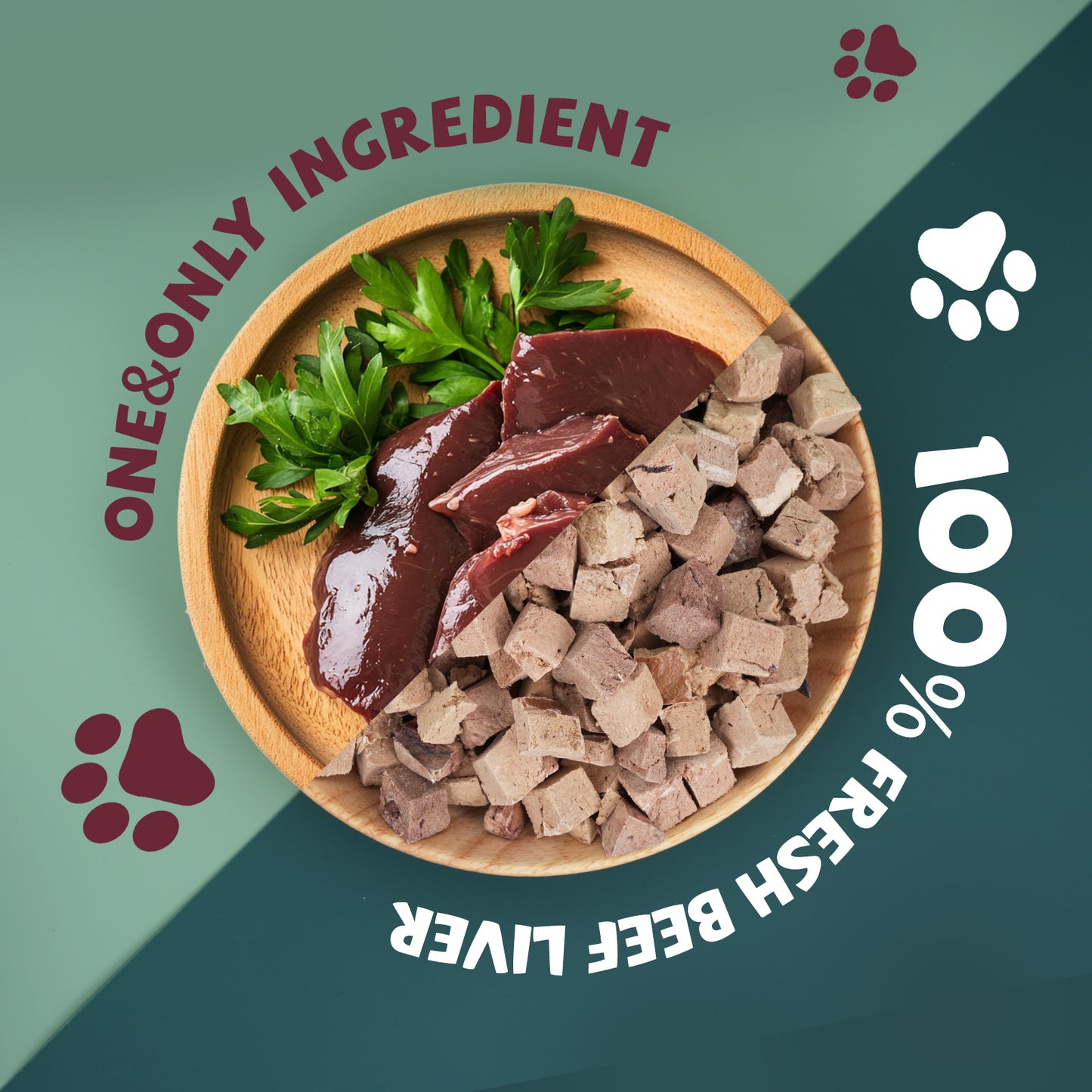 Freeze-Dried Beef Liver Dog Treats - 100% Natural Single-Ingredient, High-Protein Healthy Snacks, Perfect for Training or Meal Toppers, Grain-Free, 3.8 oz