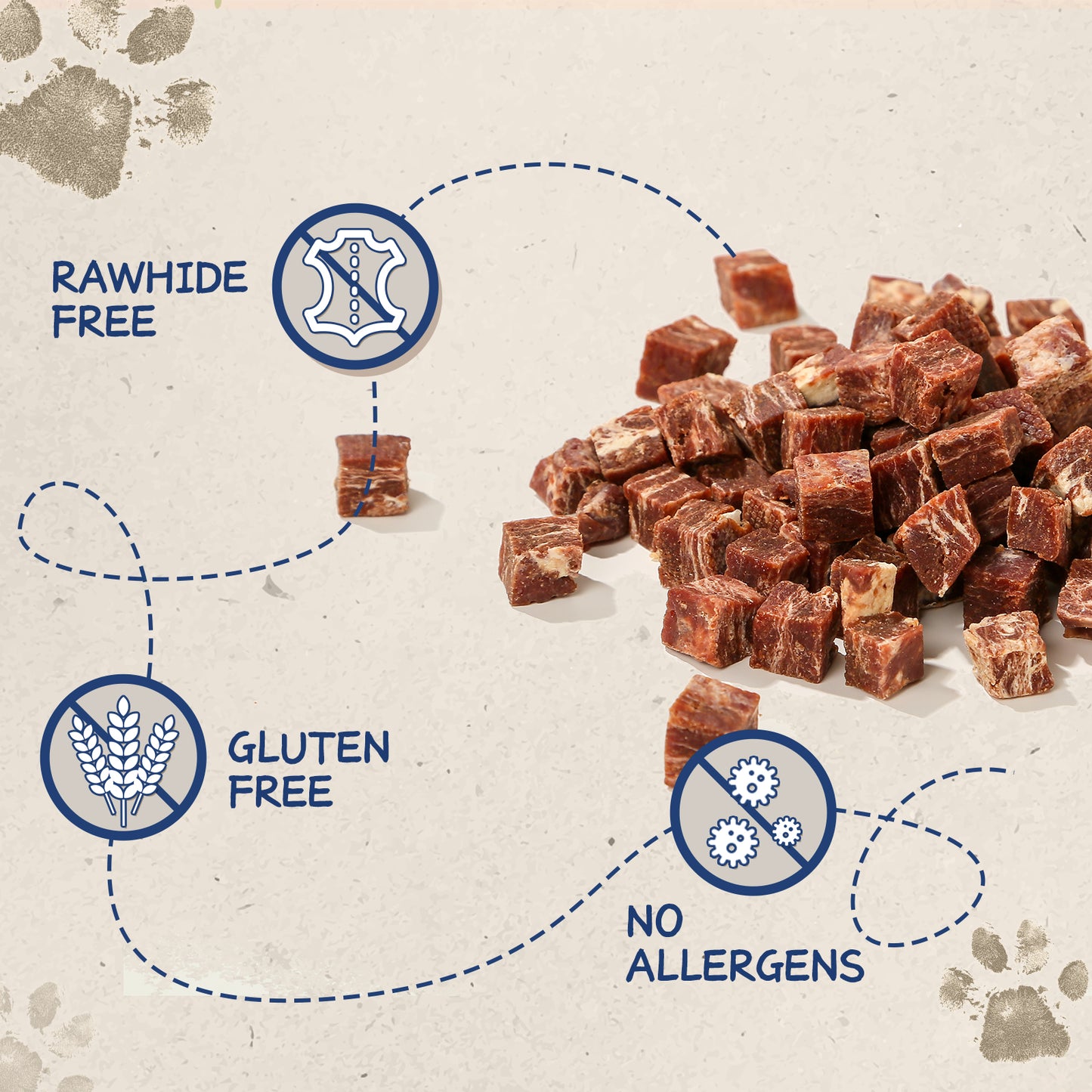 PAWUP Beef Cod Cubes, Training Rewards and Snacks,10.5 oz