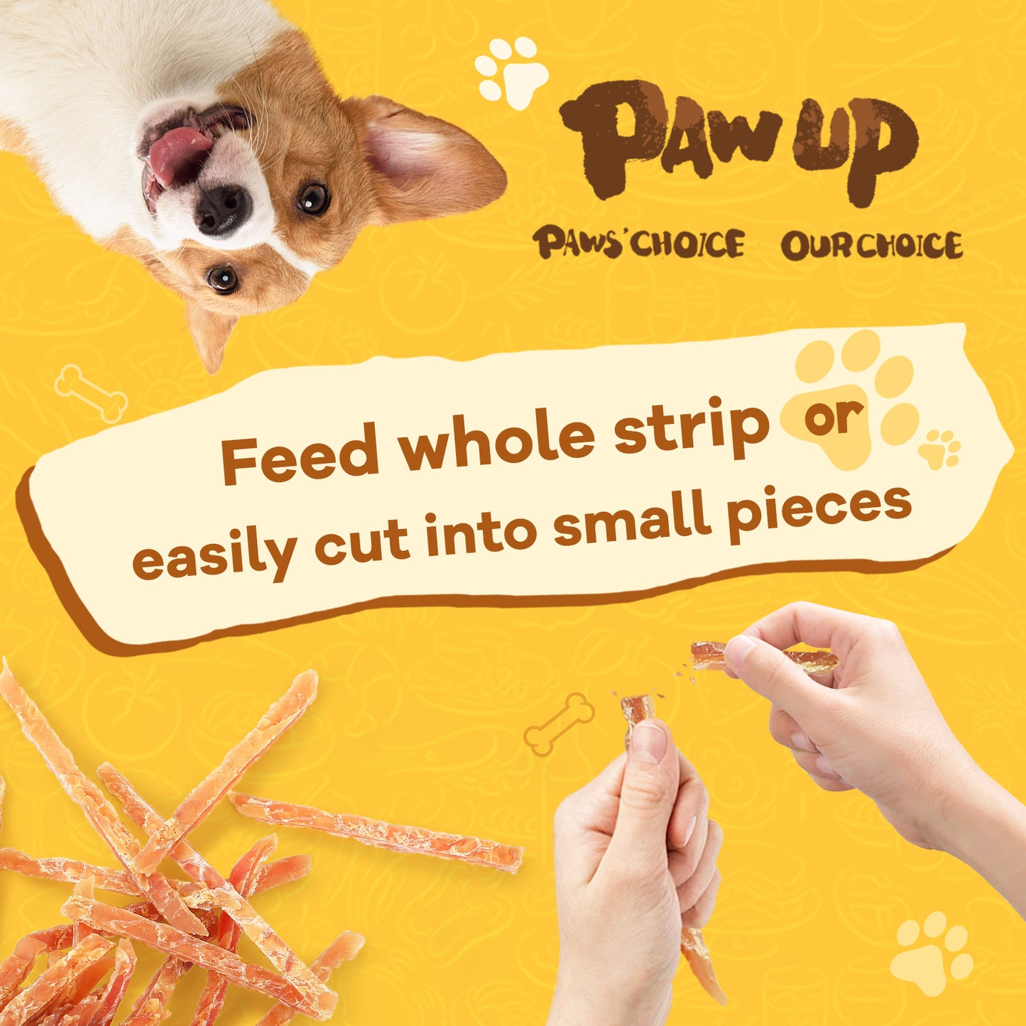 Chicken Jerky Strip Dog Treats w/Taurine Natural Rawhide Free Dog Snacks, Training Treats Chicken Jerky Sticks for Dogs, 24oz
