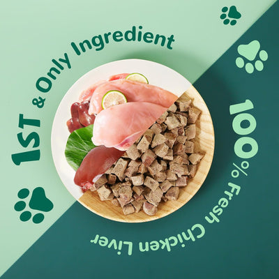 Freeze-Dried Chicken Liver Treats for Dogs & Cats, High-Protein Snacks, 2.1 oz - Pawup