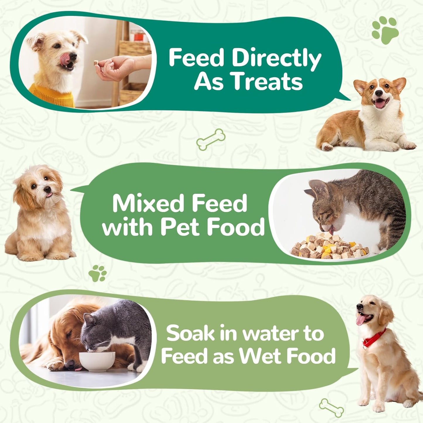 PAWUP Freeze Dried Chicken Pet Treats, High Protein Snacks for Dogs, Cats, Freeze-Dried Pet Food, Single Fresh Ingredient, 4.6oz, Rawhide Free