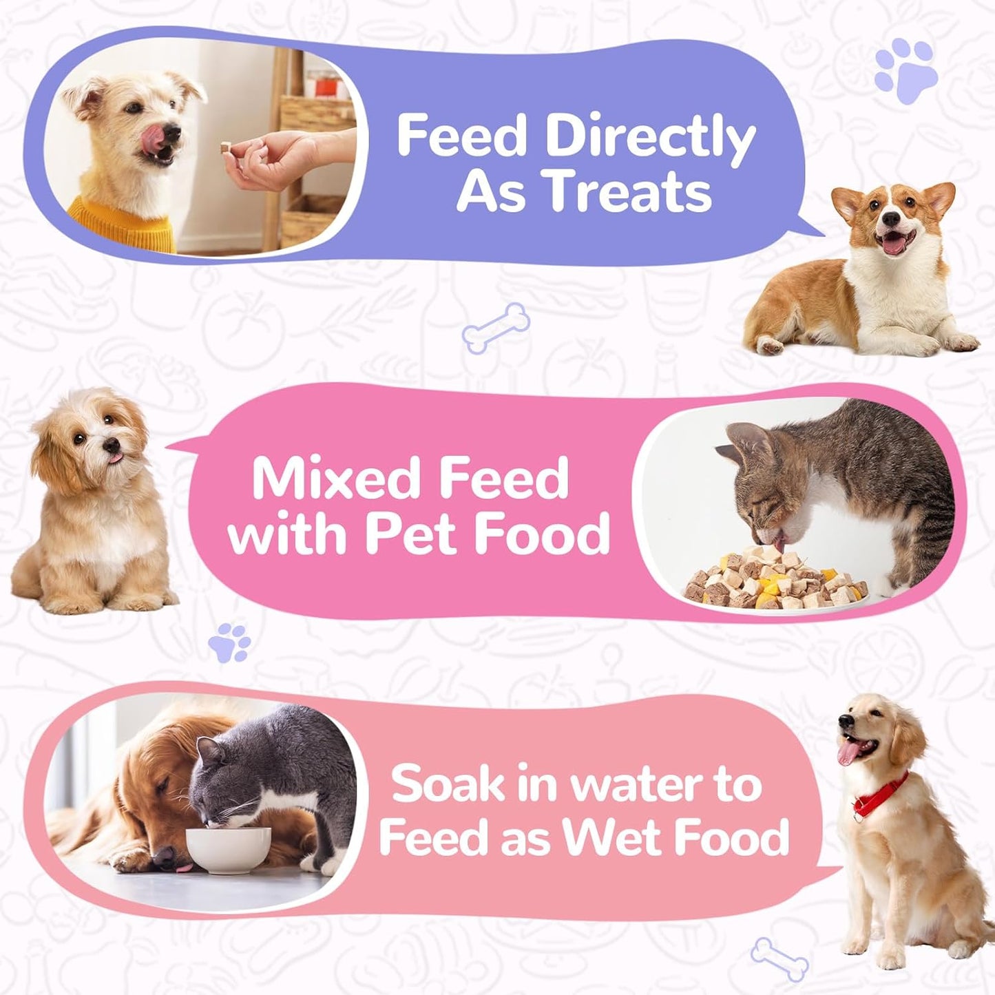 PAWUP Freeze Dried Duck Breast Pet Treats, High Protein Freeze-Dried Pet Food for Dogs, Cats, Fresh Ingredient, 4.6oz, Rawhide Free, Gluten&Grain Free