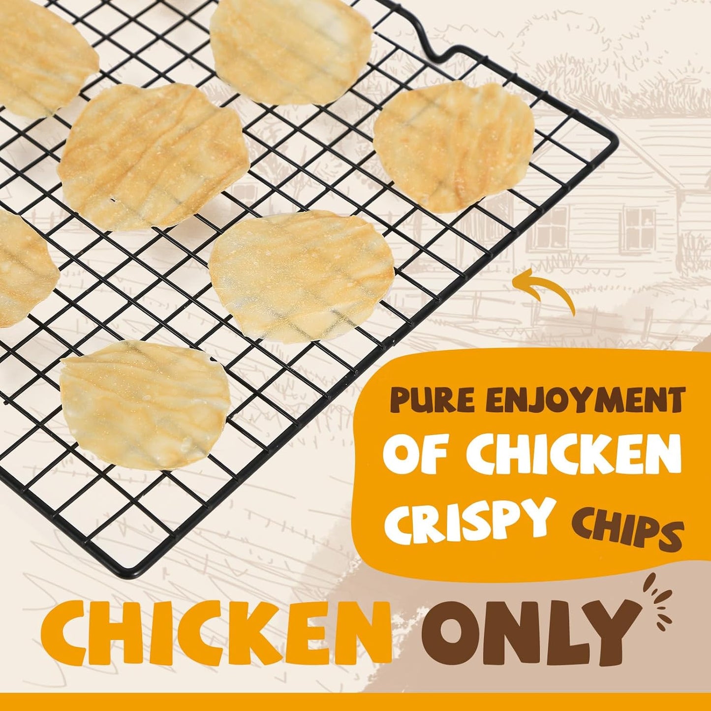 PAWUP Chicken Chips for Dogs, 99% Chicken Dog Snacks, 4oz
