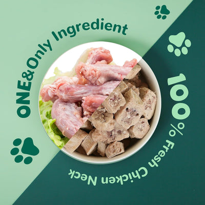 Freeze-Dried Chicken Necks for Cats & Dogs, High-Protein Single-Ingredient Treats, 4.2 oz - Pawup