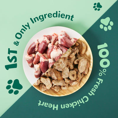 Freeze-Dried Chicken Heart Treats for Dogs & Cats, High-Protein Snacks, 3.2 oz - Pawup