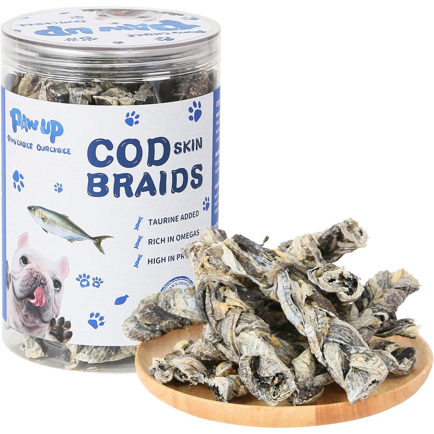 Dried cod skin dog treats best sale