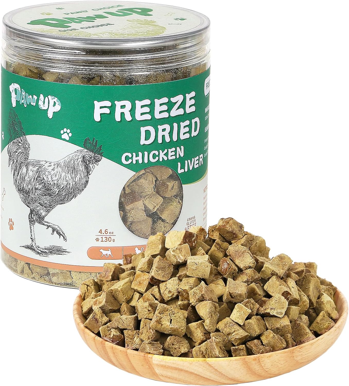 PAWUP Freeze Dried Chicken Liver Pet Treats High Protein Freeze Dried Pawup Pet Treat