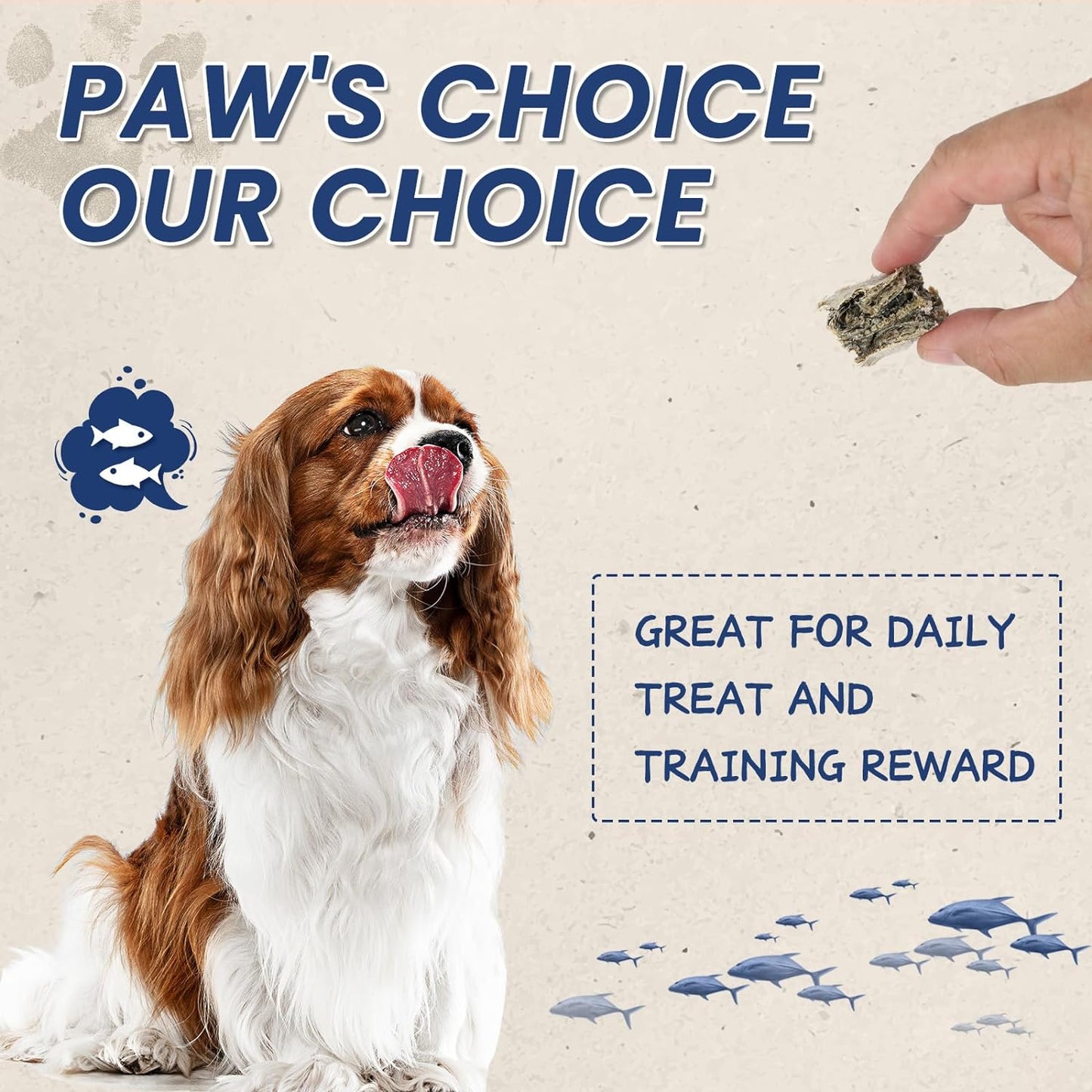 PAWUP Cod Skin Cubes Dog Treats, Chew Fish Skins, 7 oz