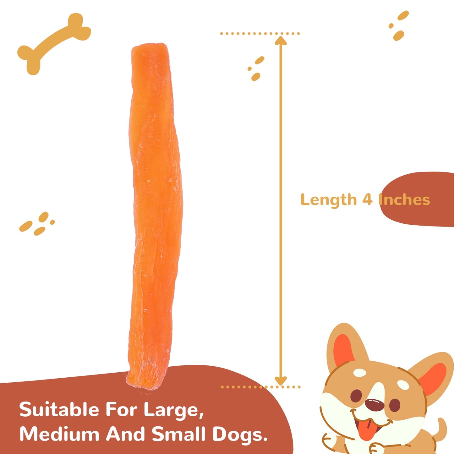PAWUP Sweet Potato Dog Treats, Low Fat, Single Ingredient Natural Chews for Dogs, 10.4oz