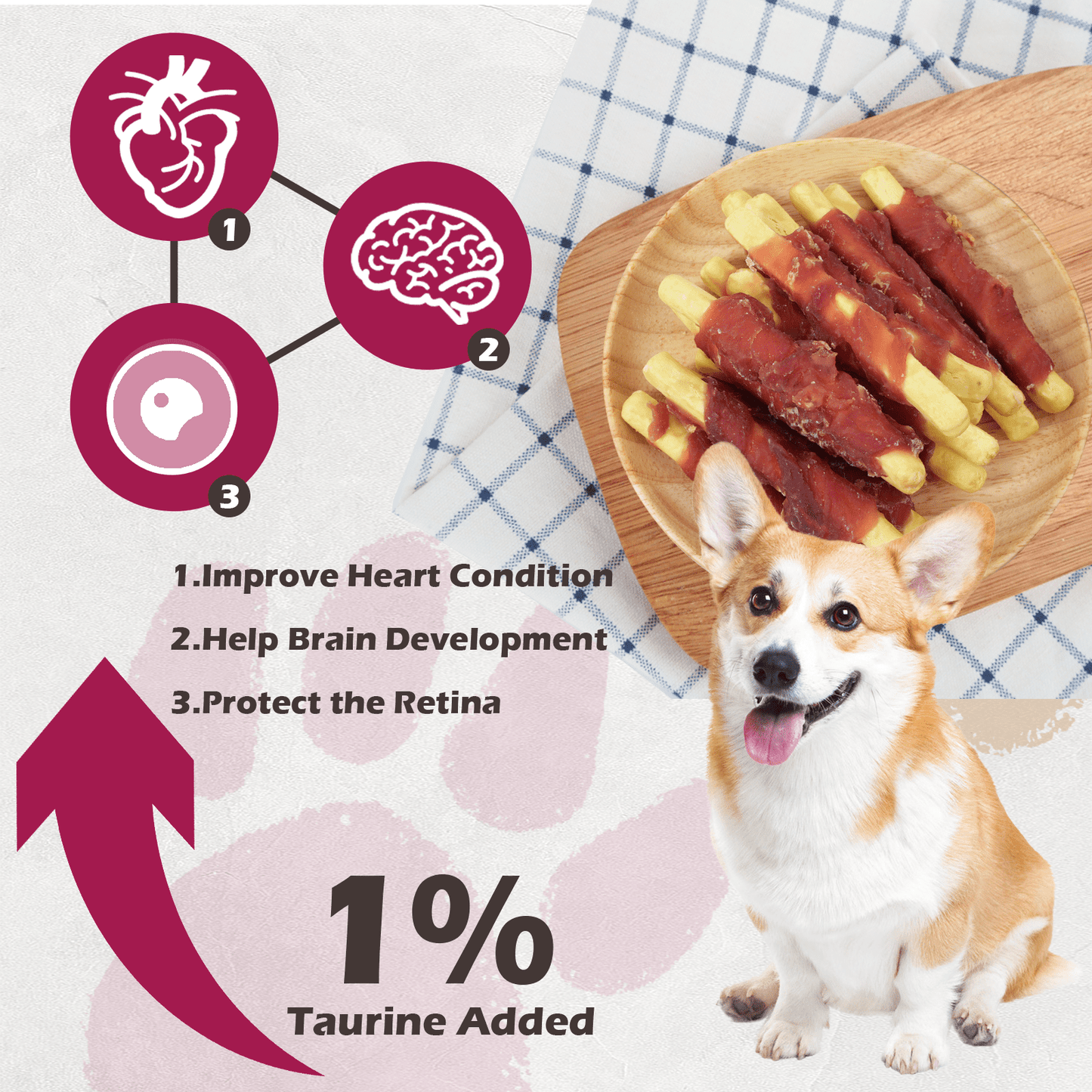 PAWUP Dog Treats Duck Wrapped Pumpkin Sticks, Rawhide-Free Chew Snacks with Taurine Added, Perfect for Training Rewards, Digestive Support, and Promoting Healthy Coat, 10.6oz