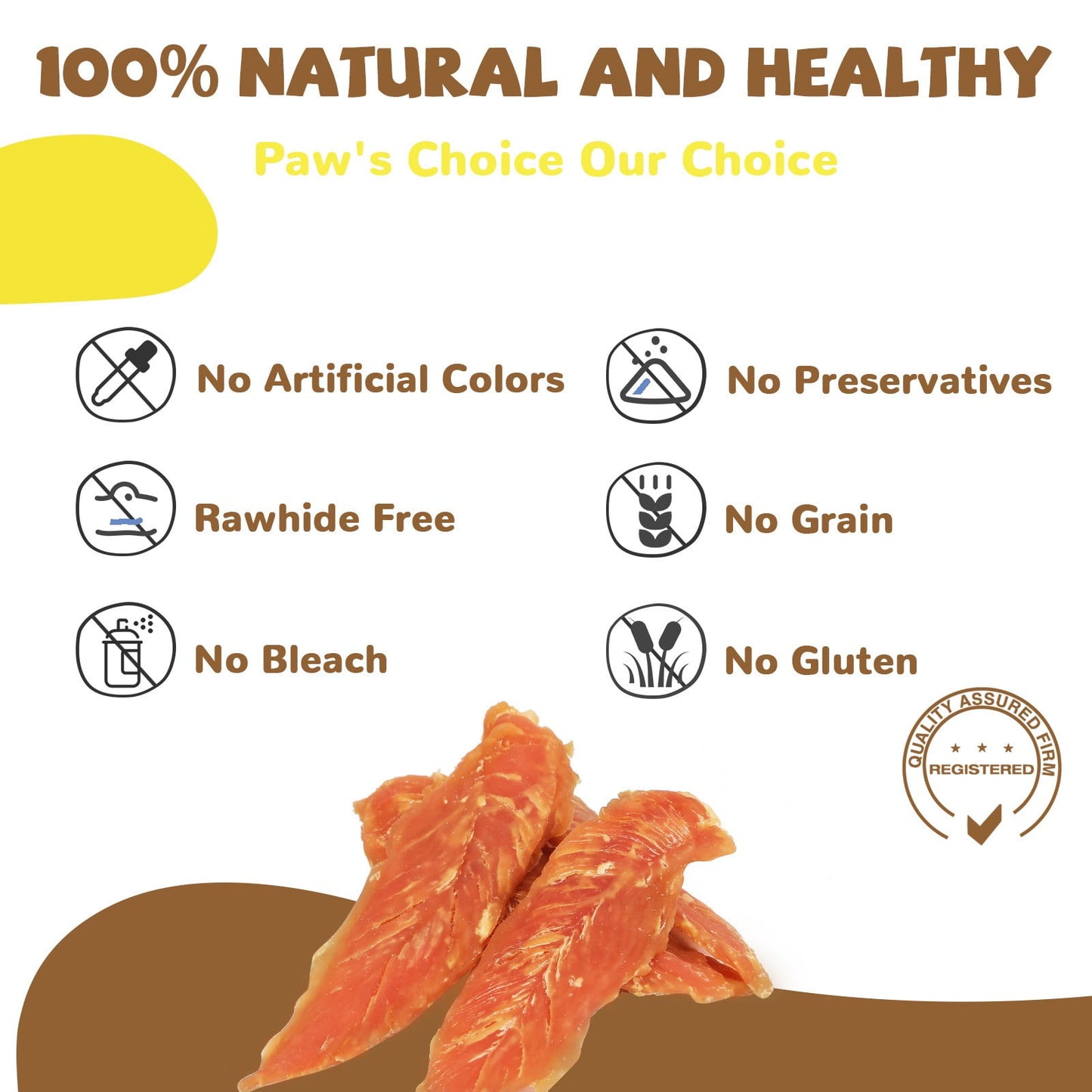 PAWUP Chicken Jerky Dog Treats, 1% Taurine Added, Grain Free, 10.4oz, Rawhide Free Treats for Small Medium Large Dogs