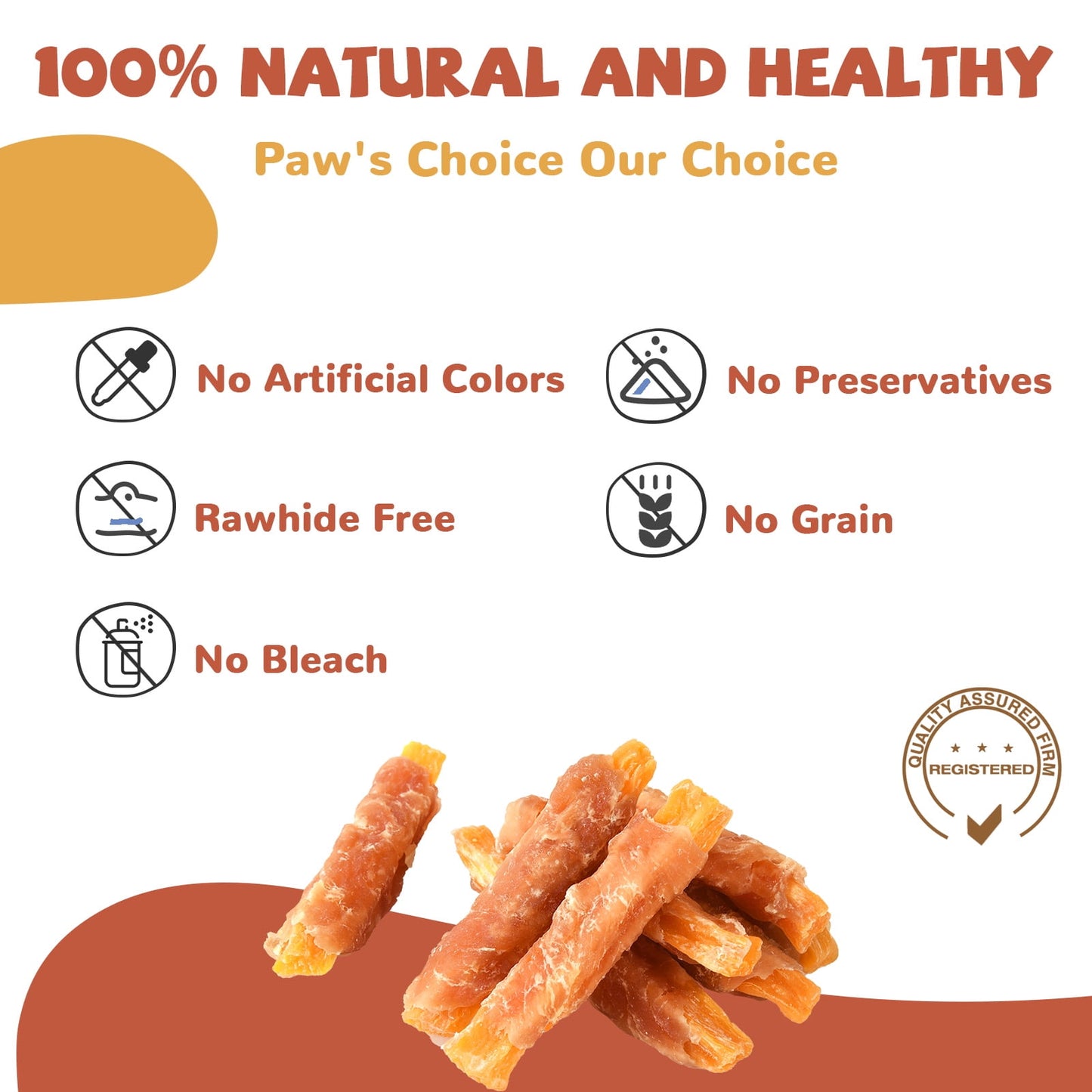 PAWUP Chicken Wrapped Sweet Potato Dog Treats, Low Fat, Natural Sweet Potato Chews for Dogs, 10.4oz