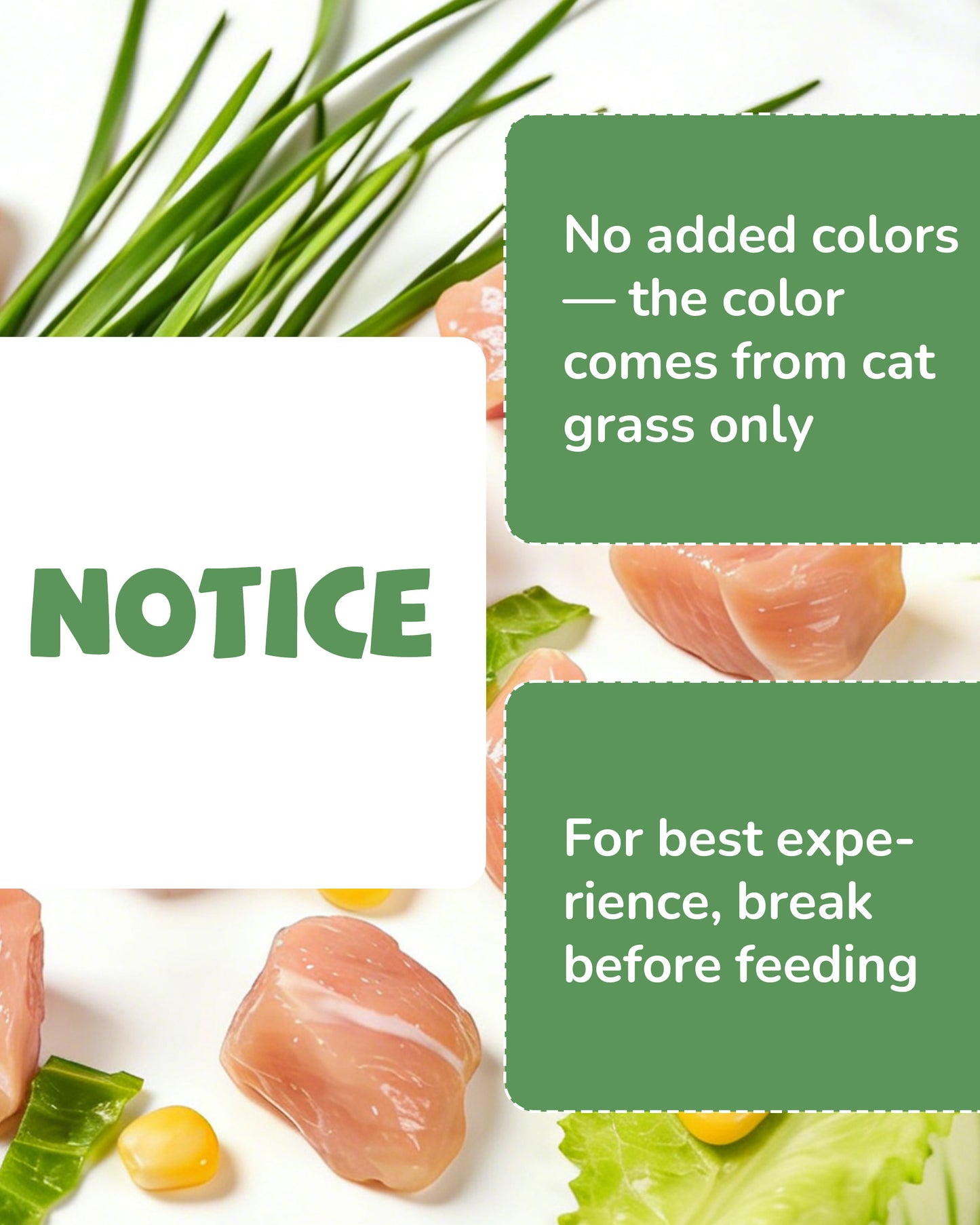 Freeze Dried Chicken Cat Treats, Cat Grass Added,Hairball Care & Digestive Support, 3.8oz - Pawup