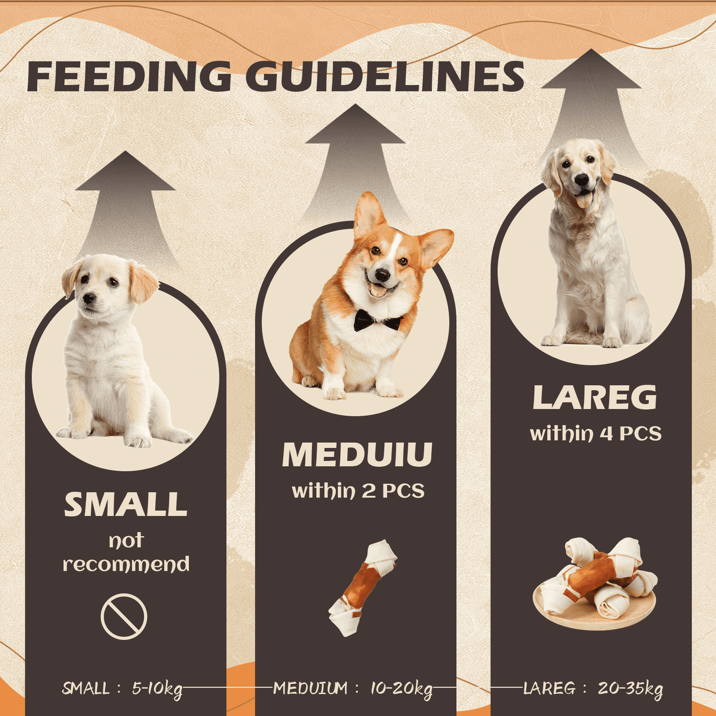 PAWUP Dog Treats Rawhide Bones with Chicken, Long-Lasting Chews for Dogs,6.5 Inch Dog Bones Supporting Dental Health and Stress Relief, 9 oz Bag