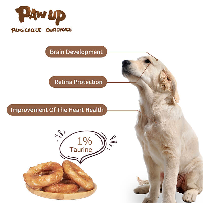 PAWUP Long Lasting Chicken Wrapped Rawhide Donut, 12.5 oz