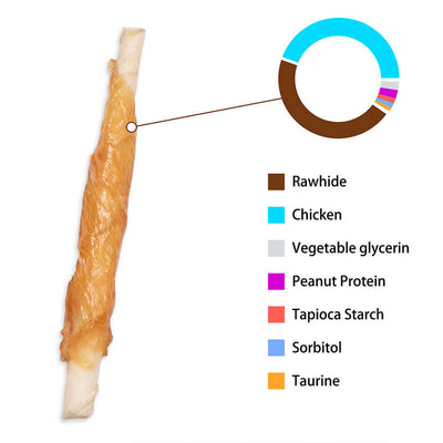 Chicken Wrapped Rawhide Sticks Dog Treats, 12.5 oz - Pawup