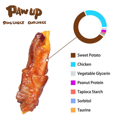 Chicken Wrapped Sweet Potato Dog Treats, 12.5 oz - Pawup