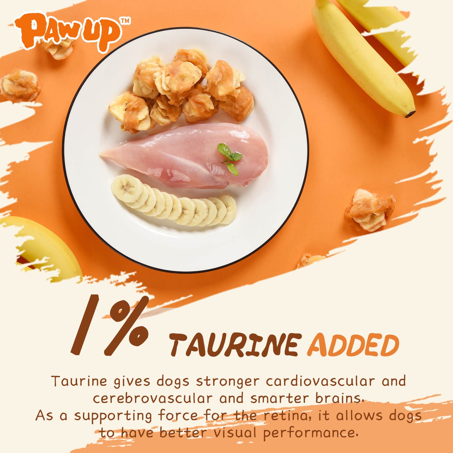 PAWUP Low Fat Healthy Chicken Wrapped Banana Slice, 12.5 oz