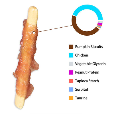 Chicken Wrapped Biscuits Pumpkin Sticks, 12.5 oz - Pawup