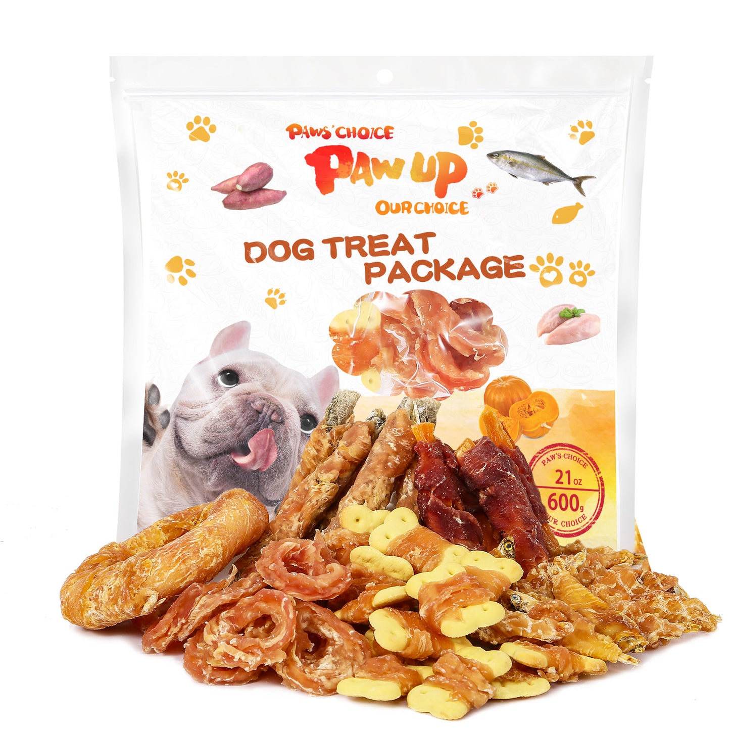 PAWUP Dog Treats Variety Package, Set of 6 Kinds of Treats,21oz