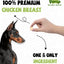 Freeze-Dried Chicken Treats for Dogs & Cats, High-Protein Single-Ingredient Snacks, 4.6 oz - Pawup
