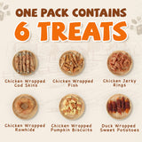PAWUP Dog Treats Variety Package, Set of 6 Kinds of Treats,21oz