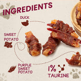 PAWUP Duck Wrapped 2 Sweet Potatoes Dog Treats, 12.5 oz