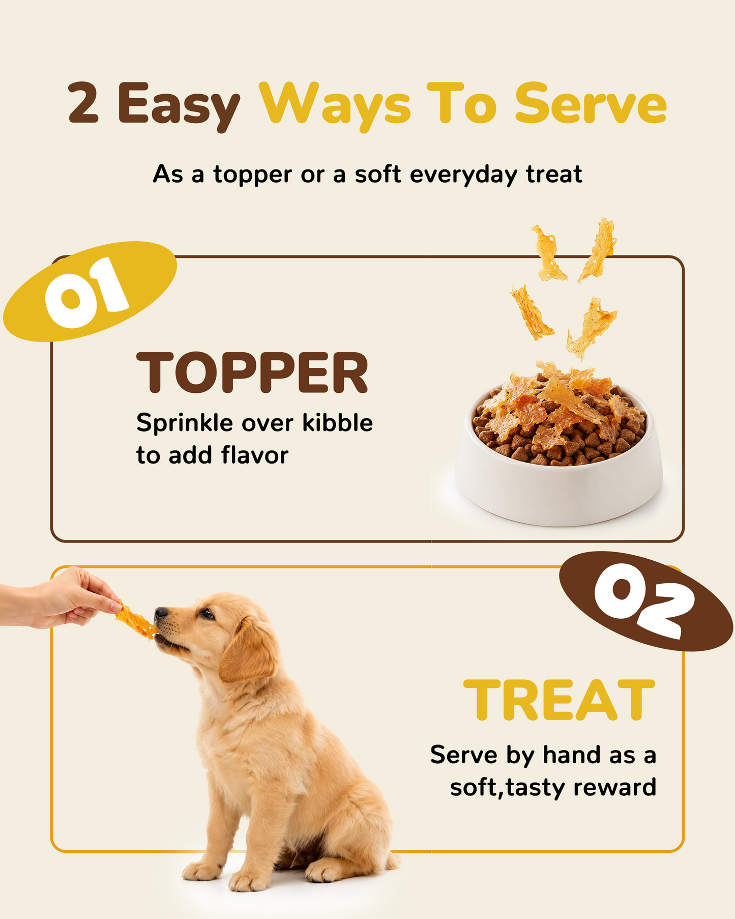 PAWUP Soft Dog Treats, Chicken & Shrimp Jerky Shavings, Easy to Chew Dog Food Topper & Meal Mixer for Small & Senior Dogs, Grain Free, Taurine Added, 6.6 oz