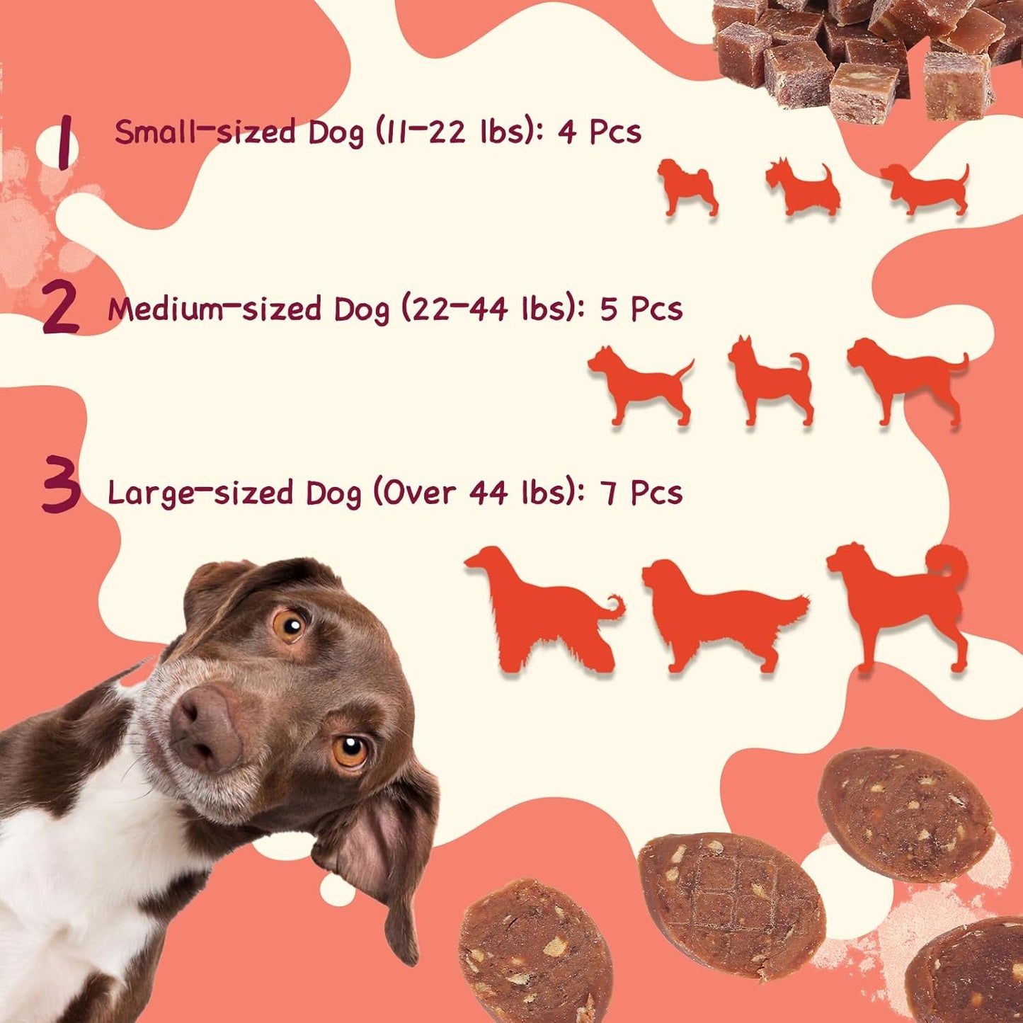 Dog Treats Duck Apple Sausage Bites, 1% Taurine Added, 12.5 oz, High Protein Low Fat Chewy Healthy Snacks for Small, Medium & Large Dogs