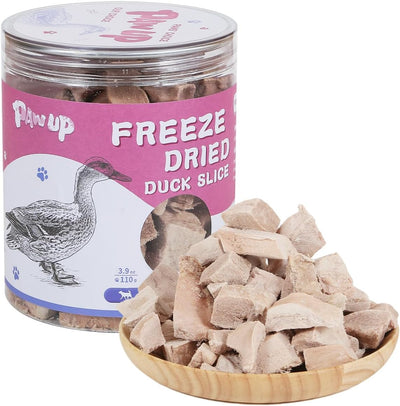 Freeze Dried Duck Treats for Cats Dogs, Freeze-Dried Raw Food Topper, High Protein, Gluten&Grain Free, Rawhide Free, 3.8 oz