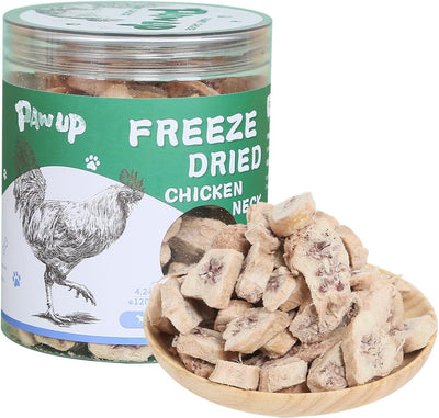 Freeze Dried Chicken Necks, Cat Food Toppers, Dog Treats Raw Healthy Training Treats, Only One Ingredient, High Protein, 4.2 oz