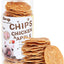 Chicken Chips Dog Treats, Crunchy Chicken Apple Flavor Jerky for Dogs, High Protein Healthy Snacks for Small Medium Large Dogs, 8.8 oz