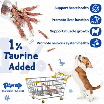 Cod Skin Dog Treats with Duck Dog Snacks High Protein and Omega-3, Natural Dog Chews w/Taurine, 12.5 oz