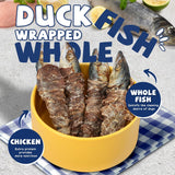 PAWUP Duck Wrapped Whole Fish, 4Pcs per Pack, 5.3oz
