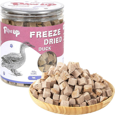 PAWUP Freeze Dried Duck Breast Pet Treats, High Protein Freeze-Dried Pet Food for Dogs, Cats, Fresh Ingredient, 4.6oz, Rawhide Free, Gluten&Grain Free