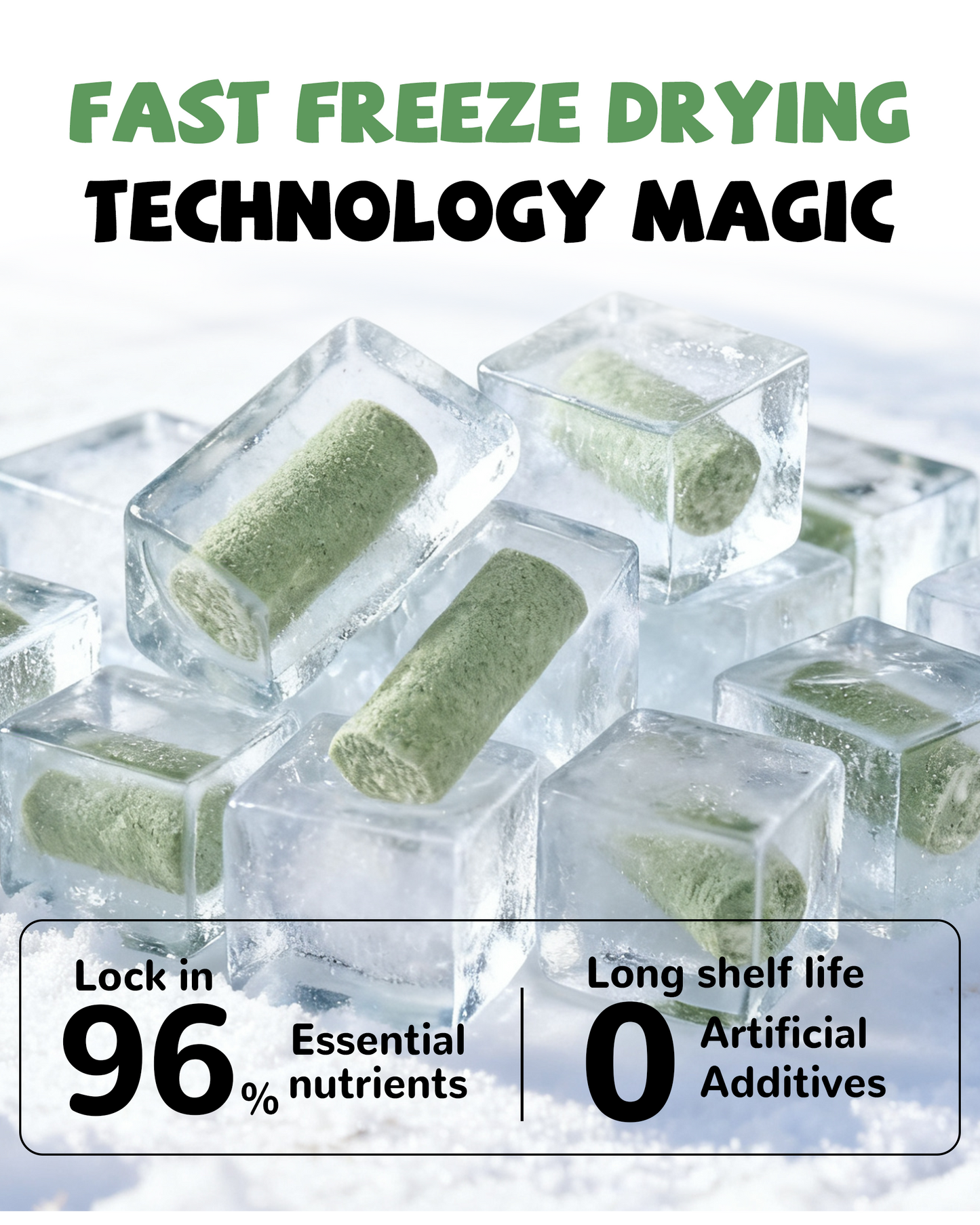 Freeze Dried Chicken Cat Treats, Cat Grass Added,Hairball Care & Digestive Support, 3.8oz - Pawup