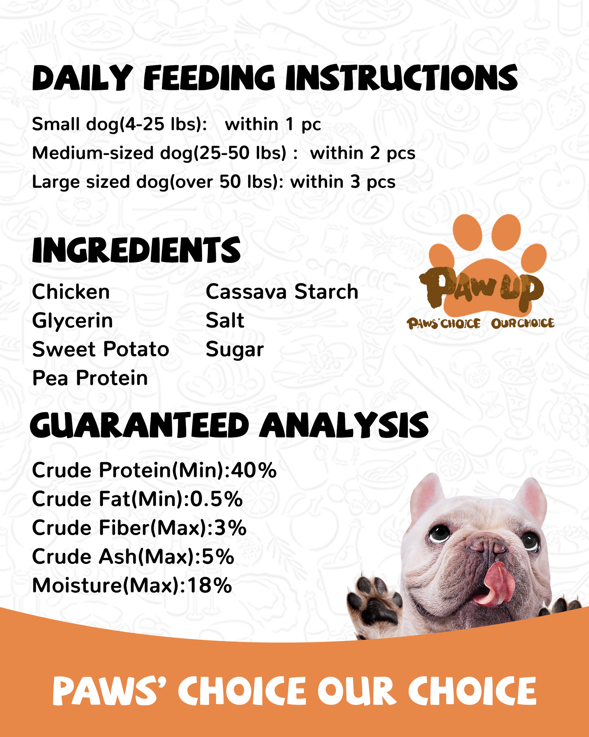 Chicken & Potato Sticks for Dogs, Easy to Digest, 10.58 oz - Pawup