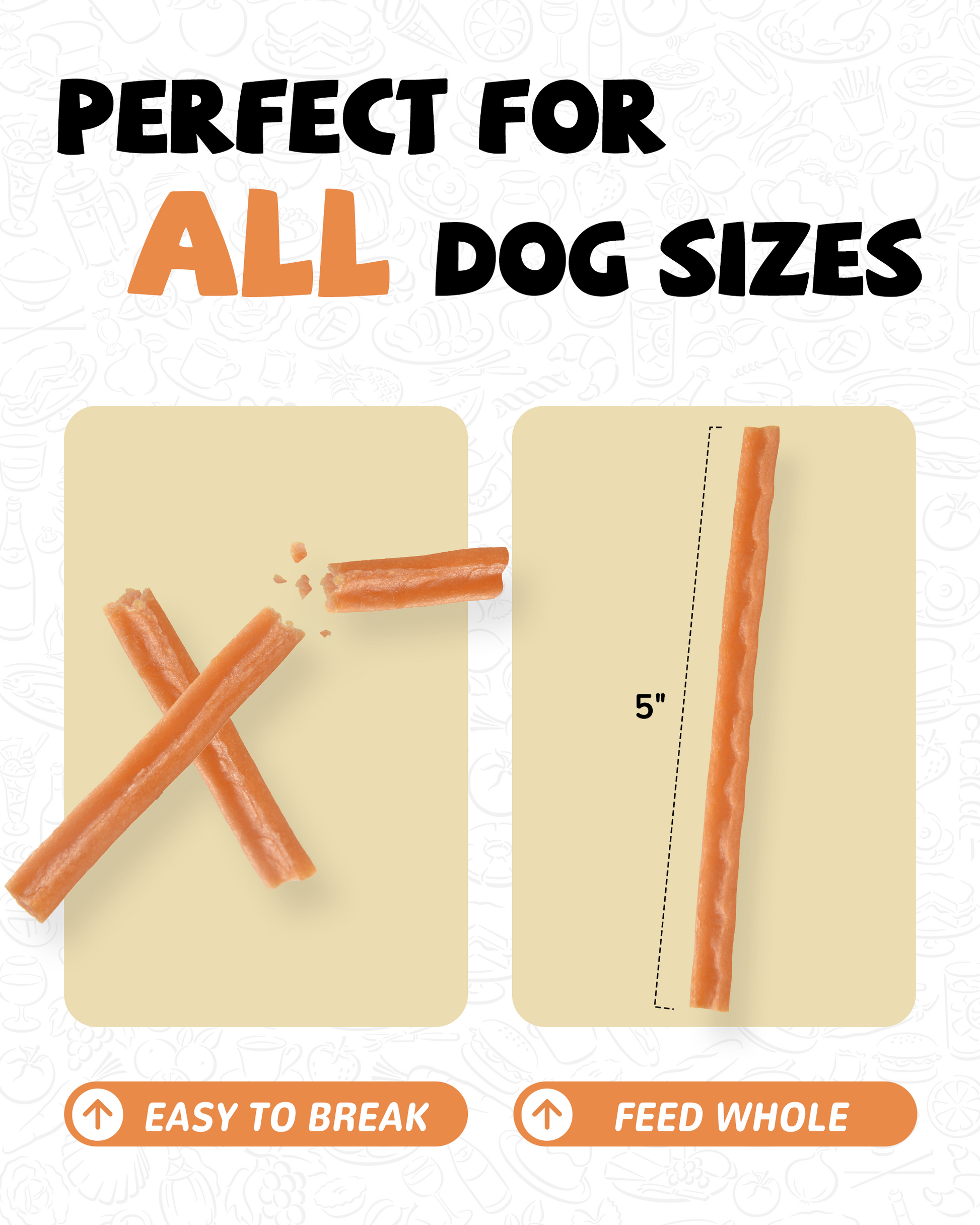Chicken & Potato Sticks for Dogs, Easy to Digest, 10.58 oz - Pawup