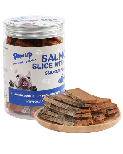Smoked Salmon Fillet Jerky with Omega 3–6  for Dogs,12.5 oz - Pawup