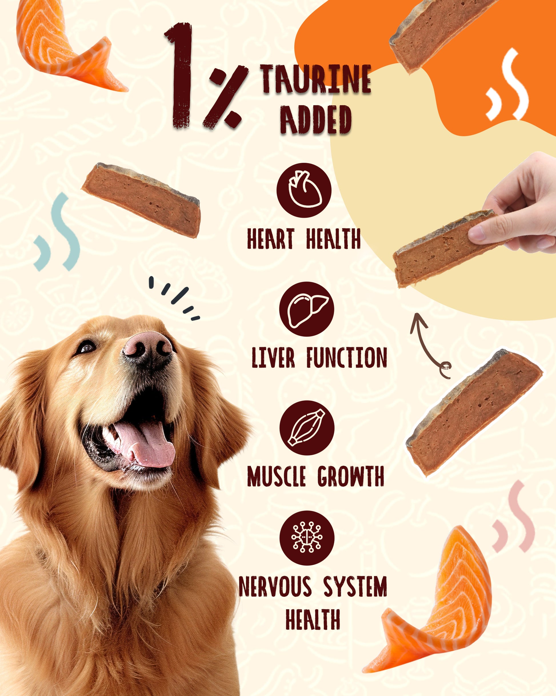 Smoked Salmon Fillet Jerky with Omega 3–6  for Dogs,12.5 oz - Pawup