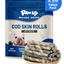 PAWUP Cod Skin Rolls Dog Treats Natural High Omega 3 Dog Snacks, Single Ingredient Cod Skin Chews for Small Dogs w/Taurine, 16 oz - Pawup
