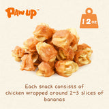 PAWUP Low Fat Healthy Chicken Wrapped Banana Slice, 12.5 oz
