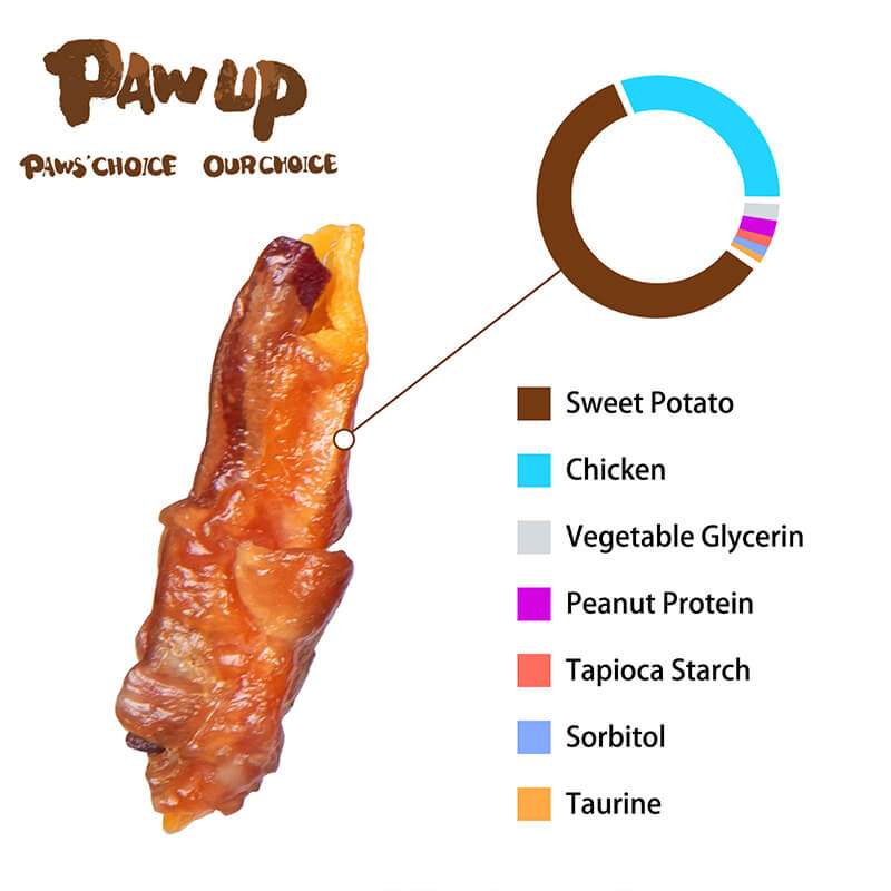 PAWUP Chicken Wrapped Sweet Potato Dog Treats, 12.5 oz