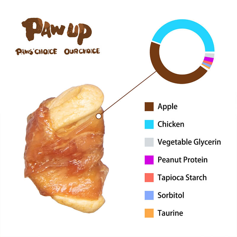 PAWUP Low Fat Healthy Chicken Wrapped Apple Slice, 12.5 oz
